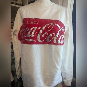 Coca Cola Long Sleeve White Sweatshirt